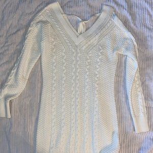 Tie-Back Long Sleeve Cable Knit Sweater Dress (BRAND NEW, NEVER WORN, WITH TAGS)